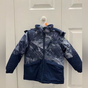 Kids padded coat, size 4T, navy blue